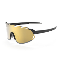 Lunettes de soleil sportives sans monture ventilées UV400 ultra légères pour le cyclisme, la course et les activités de plein air, en TR90, unisexe, ajustement confortable