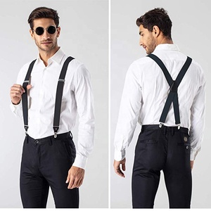 แฟชั่นSuspenders 1-1 1/2นิ้วกว้าง<span class=keywords><strong>X</strong></span>-ปรับสายคล้องHeavy Dutyคลิป - Product Image 2