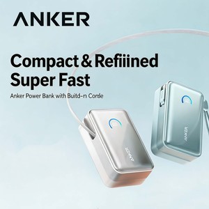 Anker A1638 Nano 10000mAh 45W PD แบตสำรองชาร์จเร็วพร้อมสายเคเบิล Type‑C แบบยืดหดได้ - Product Image 2