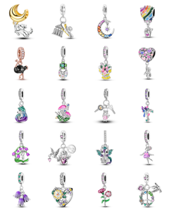 Abalorios vintage para pulseras DIY, accesorios chapados en <span class=keywords><strong>oro</strong></span>, colgantes <span class=keywords><strong>de</strong></span> plata, cuentas sueltas <span class=keywords><strong>de</strong></span> circonita para niños y mujeres - Product Image 2