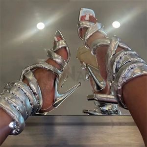 Sandalias/Tacones de Mujer con Tiras Grandes, Zapatos de Tacón de Aguja con Peluche, Modernos y Sexys para Damas - Product Image 6