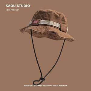 Kaou Studio - Sombrero de Pescador Color Café, Transpirable, Protección Solar, para Senderismo al Aire Libre, Primavera/Verano, Unisex para Adultos - Product Image 5