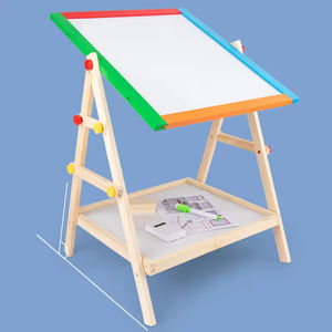 2 en 1 arte clásico de madera niños Sketchpad tablero de dibujo bebé juguetes educativos de aprendizaje temprano para niños niñas - Product Image 2