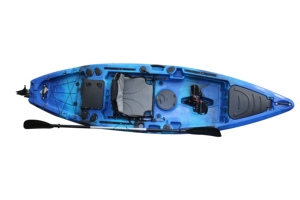 Canoë de kayak de pêche à siège unique de 11 pieds avec système d'entraînement à pédale d'aileron Bateau de tourisme en mer Kayak Sports nautiques LLDPE <span class=keywords><strong>Kano</strong></span> 3 ans VK - Product Image 4