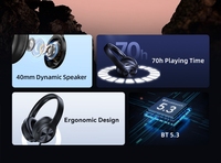 USAMS YH21 2024 Play Time Headphones Earphone Nirkabel Over Ear Gaming Headphones untuk Olahraga dan Perjalanan