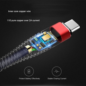 Câble USB tressé en Nylon <span class=keywords><strong>incassable</strong></span> 2,4 a charge rapide de données câble de téléphone câble Micro USB chargeur pour <span class=keywords><strong>iphone</strong></span> Samsung Type c - Product Image 3