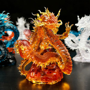 Souvenir personnalisé en résine transparente, dragon imprimé en 3D SLA, couleurs et tailles personnalisées, service de prototypage rapide pour la décoration de cadeaux - Product Image 6