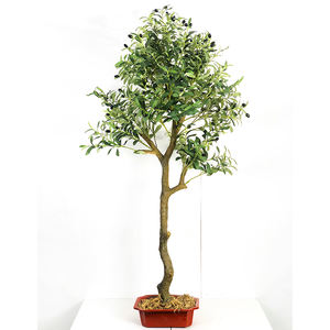 Vendas a granel customizáveis da fábrica de oliveiras artificiais e plantas potted plásticas para decorações do café e do restaurante - Product Image 6