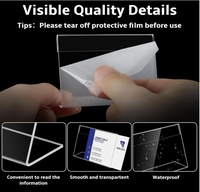 Support de signalisation en acrylique transparent sur mesure de 3,5 x 2 pouces
