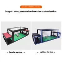 Machine de football de table réelle Table de jeu de sport en acier durable noir 1.2x1.2m accessoires d'équipement de football interactifs pour deux personnes