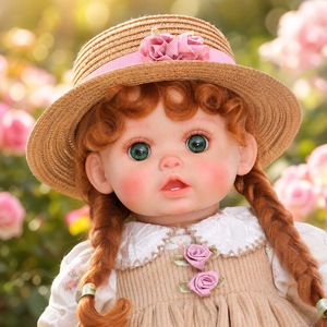 Muñeca Reborn de Vinilo Realista de 18 Pulgadas con Cabello Trenzado para Juego de Imitación - Product Image 3