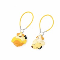 2025 porte-clés en cuir de dessin animé transfrontalier banane mangue chien étudiant prix petit pendentif mousqueton porte-clés en vrac pour la vente en gros