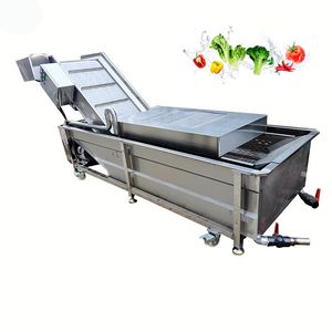 Machine de lavage et de nettoyage à bulles d'air industrielle pour légumes, fruits, olives, dattes, agrumes, citrons, pommes, laitues, moteur haute efficacité - Product Image 1