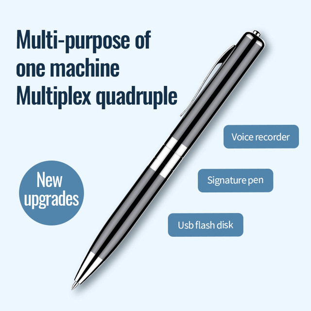 Support 192 Kbps 8GB Portable Digital Sound Voice Recorder Pen for Meeting