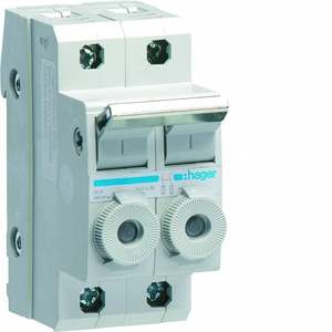 L96200 Personalizzabile con Portafusibili Combinato Hagers 10.3X38 2P 2 Moduli DIN - Product Image 1