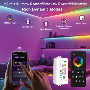 Colorful-X7 thông minh tuya Wifi âm nhạc điều khiển Giấc Mơ Màu DC 12/24V ws2812b địa chỉ 1024 pixels RGB IC IP20 120W 30m phạm vi - Product Image 3