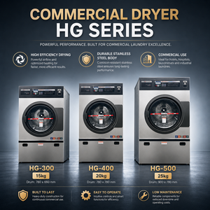 Sécheuse Commerciale Automatique Série HG 15kg 20kg 25kg pour Hôtels, Hôpitaux et Blanchisseries - Product Image 1