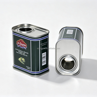 Boîte de conserve carrée scellée de qualité alimentaire en gros pour huile de cuisson de 100/175/250/500 ml (truffe, citron, noix, avocat, olive, piment, tournesol)