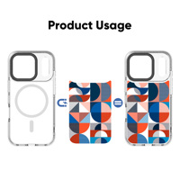 Étui de téléphone de luxe antichoc avec anneau magnétique en TPU+PC personnalisé à chargement sans fil pour 17/16 Pro Max par Shine-E