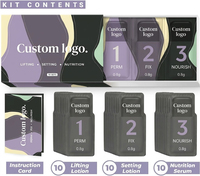 Kit Profesional Coreano para Lifting de Pestañas sin Pegamento, Vegano, Sin Tioglicolato, Permanente Rápido de 8-10 Minutos, Paquete en Sobres, OEM, Set Personalizado para Lifting de Pestañas