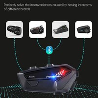 Interphone Moto FX PRO avec Assistant IA et Lumière RGB Respirante, Commande Vocale Intelligente, Système de Casque Bluetooth Étanche