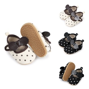 Bowknot Black Polka Dot Baby First Walker <b>Shoes</b> Toddler Non-Slip Rubber Soft-Sole Baby Prewalker <b>Shoes</b> Baby Princess <b>Shoes</b> - Product Image 2