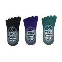Chaussettes de yoga et de Pilates tricotées antidérapantes à cinq doigts pour femmes et jeunes, personnalisables avec logo, antibactériennes et respirantes, collection printemps
