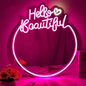 <span class=keywords><strong>Espejo</strong></span> con Luces LED para Dormitorio, <span class=keywords><strong>Espejo</strong></span> de Vanidad con Luces para Decoración de Bodas, <span class=keywords><strong>Espejo</strong></span> de Pared con Luces de Neón Dreamcolor - Product Image 3