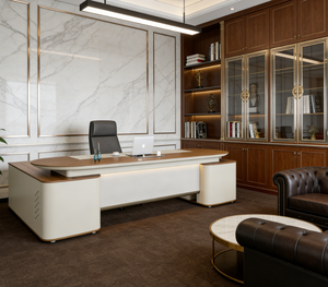 Scrivania Direzionale Aston |   Scrivania Direzionale Moderna in Legno per <span class=keywords><strong>Ufficio</strong></span> Domestico e Appartamento - Product Image 3