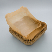 Filtre à sandwich pour friteuse à air RICHER en pâte de bois vierge écologique, double face, enduit de silicone de qualité alimentaire, imperméable, pour la cuisson