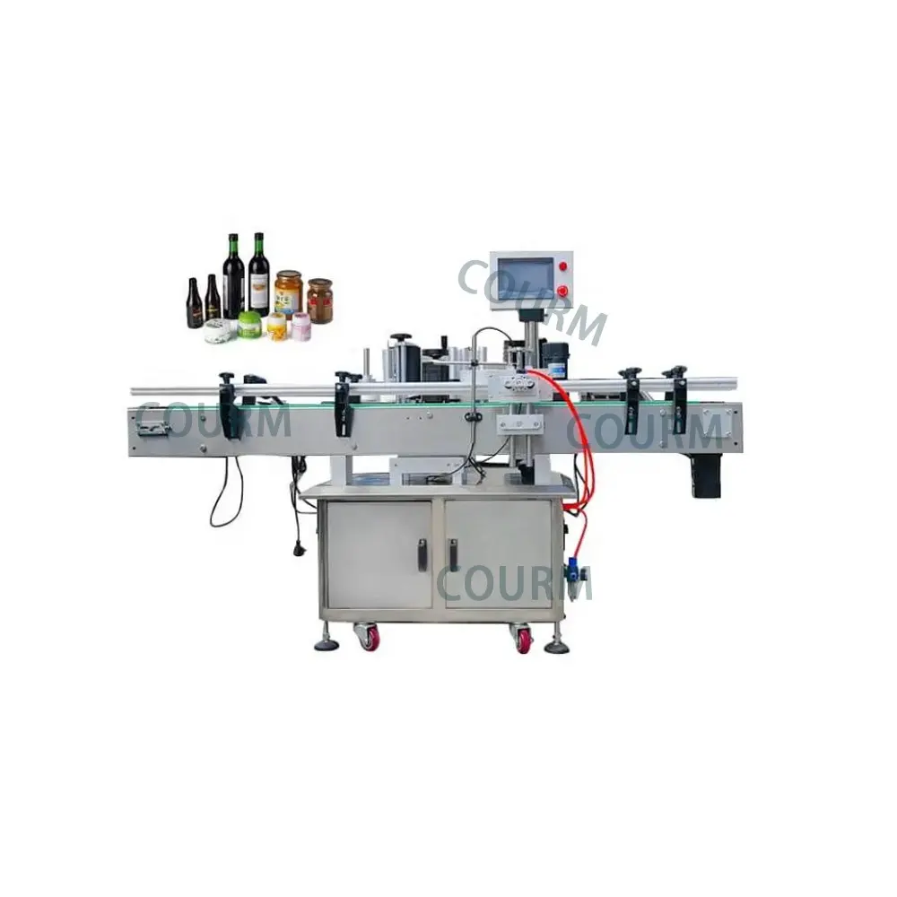 COURM Label Converting And Finishing Machine Labelling Lube Oil Container Machines Plane Paper Sticker Labelling Machine