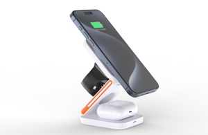Caricatore Wireless Magnetico Pieghevole 3 in 1 <span class=keywords><strong>Universale</strong></span> con USB per <span class=keywords><strong>iPhone</strong></span>, Smartwatch e Auricolari - Product Image 4