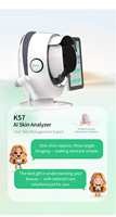 Système d'analyse de la peau par IA de nouvelle conception, 8 sources lumineuses, 29 fonctions de détection, analyseur de visage, analyseur de peau numérique, appareil de test cutané