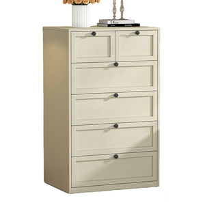 Commode en métal <span class=keywords><strong>de</strong></span> style moderne à 6 tiroirs, grande capacité, design modulaire, armoire <span class=keywords><strong>de</strong></span> rangement en acier, table <span class=keywords><strong>de</strong></span> chevet, utilisation dans les salons, les bureaux - Product Image 1