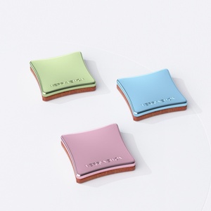 Luxury Metal Blush Packaging Lip Balm Sliding Container Makeup Brush case Slide Top Magnetic Metal Tin Container - Product Image 1