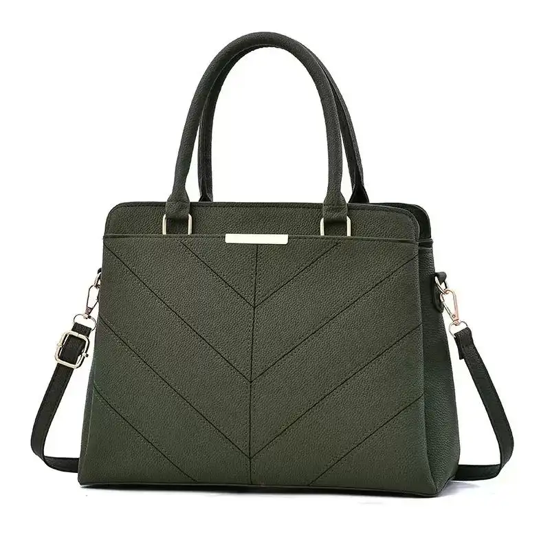 Handbags Purses Women Tots Bags PU Leather Shoulder Bag Messenger Bags Flap handBag green Color Capacity Party Luxury Purse