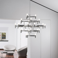Contemporain Moderne LED Lustre Pendentif Lumière Personnalisable Dimmable Maison Restaurant 220V Villa Appartement Salon Salle À Manger