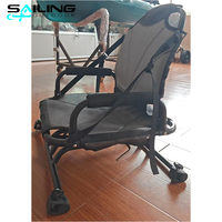 Siège pliable pivotant à 360° pour bateau, cadre en aluminium robuste, sièges de kayak pour la pêche, le canoë, le surf, la dérive