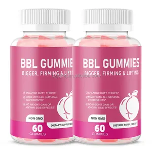 OEM Health Butt Enhancement Gummy Bears Vitaminas Ginseng Tablets Booty BBL Gummies Butt Aumentar Suplemento Para Mujeres 60 Gummies