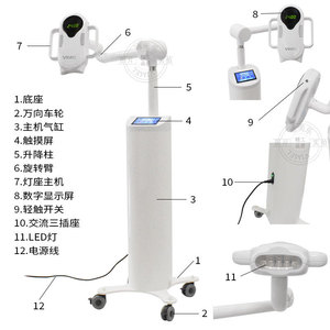 Dispositivo de blanqueamiento dental Vimel de tres colores, 60W, luz LED azul, máquina portátil para blanquear los dientes, para uso profesional. - Product Image 3