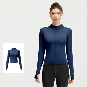Chaqueta Deportiva Elegante de Manga Larga con Estética Minimalista y Tela Elástica Funcional - Product Image 3
