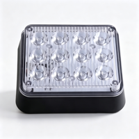Feu de signalisation d'urgence clignotant à LED carré 24W, rechargeable, avec fixation magnétique, aspect polycarbonate