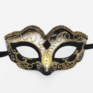 <span class=keywords><strong>Masque</strong></span> vénitien peint, mystérieux, unisexe, en plastique, demi-visage, <span class=keywords><strong>masque</strong></span> pour les yeux pour fête d'Halloween - Product Image 1