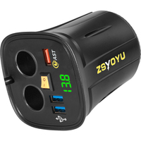 Chargeur USB rapide 9V pour voiture, prise USB 5V 10W+10W+18W, chargeur USB en forme de gobelet pour voiture, vente en gros OEM