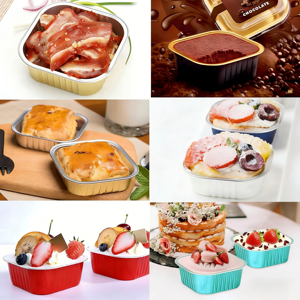 Moules à pâtisserie jetables en aluminium, mini moules à gâteaux, plateaux de barbecue, contenants multi-usages de qualité alimentaire - Product Image 6