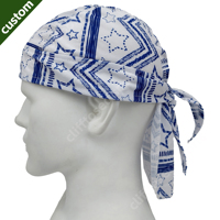 Durags personnalisés imprimés style pirate, en satin soyeux, unisexe, réglables, pour Michael Penix, Danse de rue, Hip Hop, Sports de plein air, Fourniture d'usine