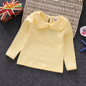Camisas <span class=keywords><strong>de</strong></span> Encaje <span class=keywords><strong>de</strong></span> Algodón <span class=keywords><strong>para</strong></span> <span class=keywords><strong>Niñas</strong></span> Pequeñas, Bebés y Niños Pequeños, Camiseta Blanca <span class=keywords><strong>de</strong></span> <span class=keywords><strong>Manga</strong></span> <span class=keywords><strong>Larga</strong></span> con Logotipo Estampado, <span class=keywords><strong>Blusas</strong></span> - Product Image 4