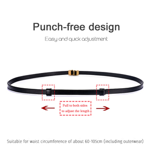 Ceinture pour femme Mifaktory, ceinture en PU réglable, style classique, accessoire noir - Product Image 4
