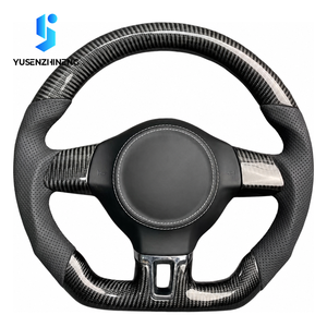 Volante Deportivo de Cuero Personalizado con Fibra de Carbono para VW <span class=keywords><strong>Golf</strong></span> <span class=keywords><strong>MK6</strong></span> GTI GTD R20 Scirocco Jetta <span class=keywords><strong>MK6</strong></span> Passat B7 CC Tiguan 2008-2017 - Product Image 6