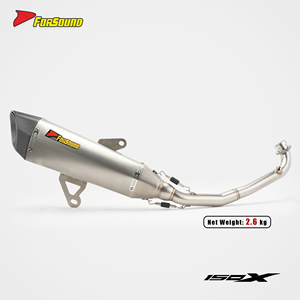 Sistema de Escape para Motocicleta de Acero Inoxidable con Coloración de Llama para Scooter <span class=keywords><strong>Zontes</strong></span> <span class=keywords><strong>Moto</strong></span> 150X, Precio de Fábrica al por Mayor de Forsound - Product Image 3